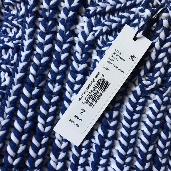 Alice + Olivia Blue Knit Sweater Tank Top - Picture 4 of 8